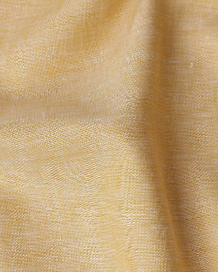 Yellow Linen Yarn Dyed Fabric India 150cm