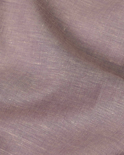 Mauve Pink Linen Yarn Dyed Fabric India 150cm