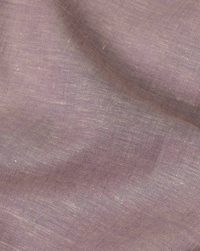 Mauve Pink Linen Yarn Dyed Fabric India 150cm