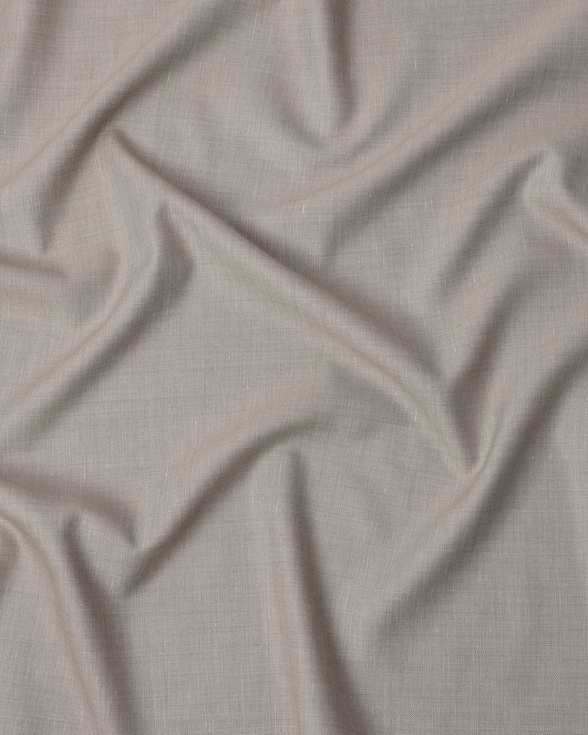Beige Blended Linen Fabric Plain Solid Design, 140 Cms Width, India-D25545