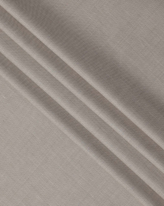 Beige Blended Linen Fabric Plain Solid Design, 140 Cms Width, India-D25545