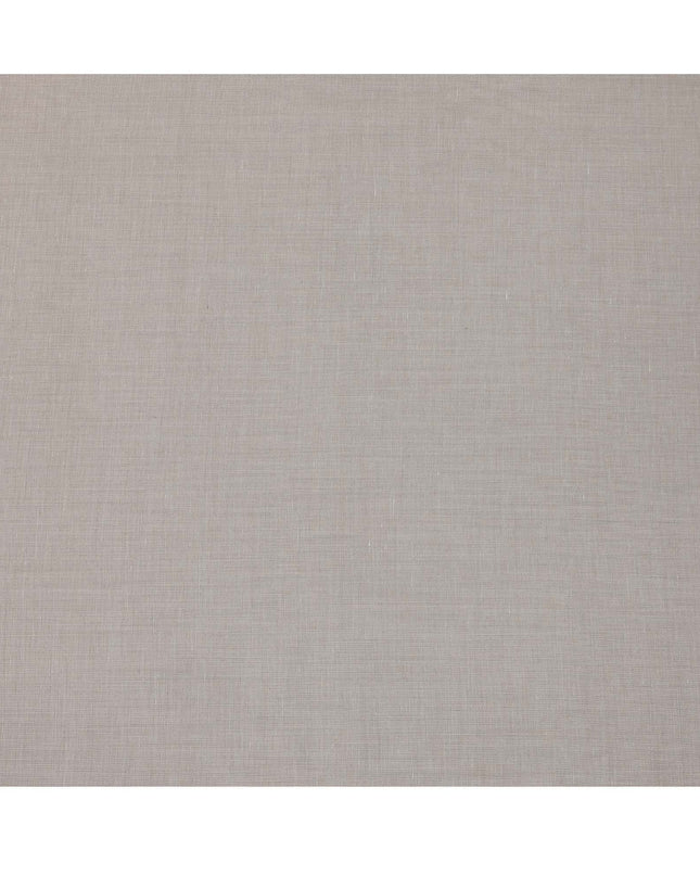 Beige Blended Linen Fabric Plain Solid Design, 140 Cms Width, India-D25545
