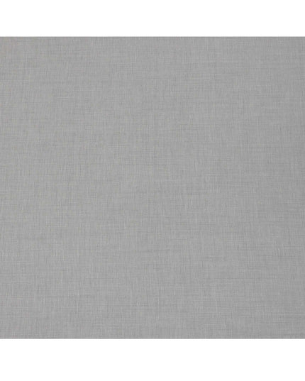 قماش كتان رمادي فاتح مخلوط بتصميم سادة، عرض 140 سم، الهند - D25547