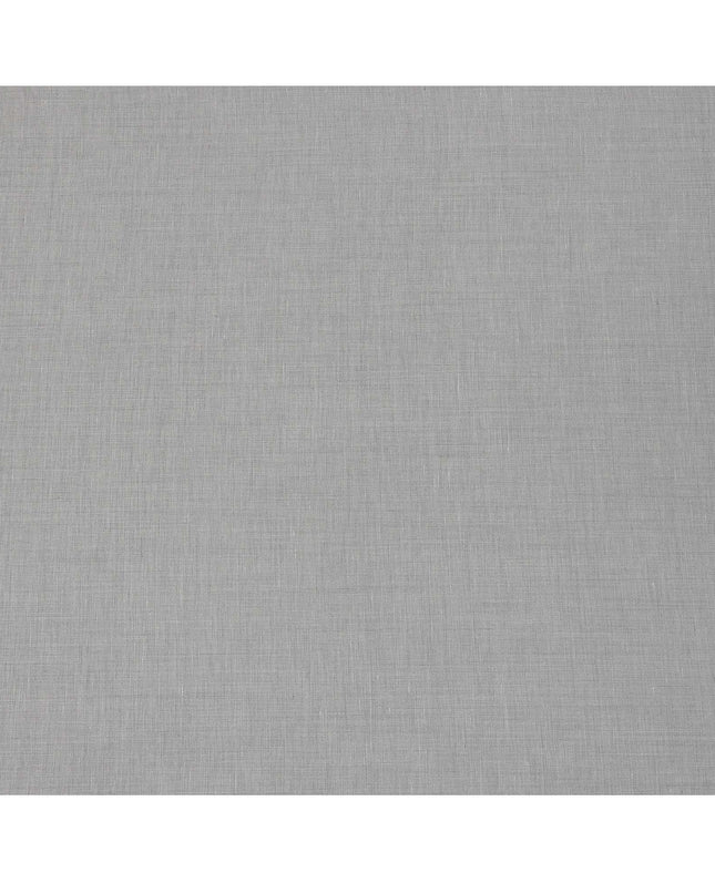 Light Grey Blended Linen Fabric Plain Solid Design, 140 Cms Width, India-D25547