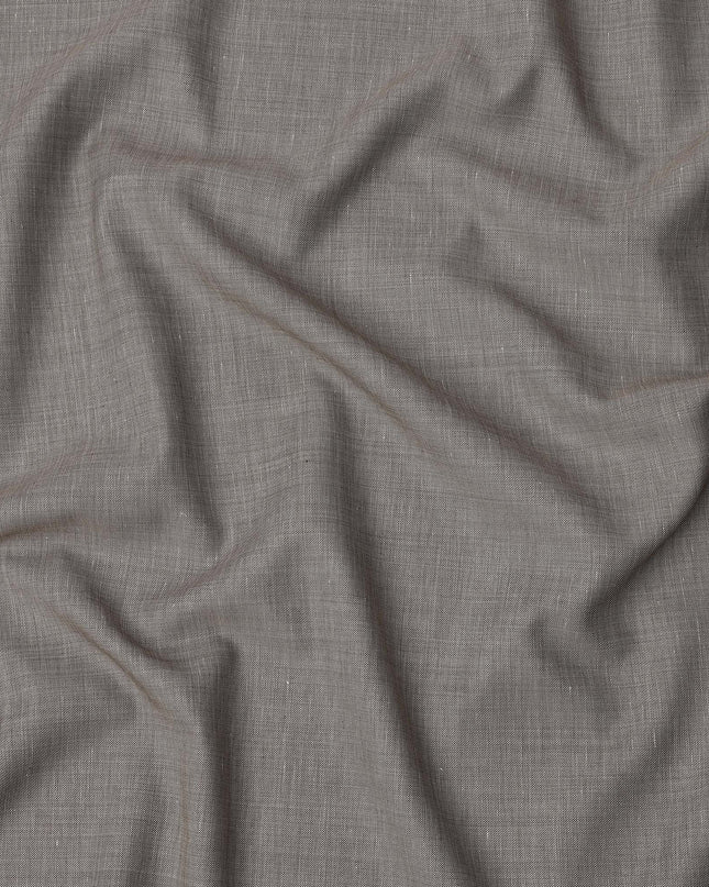 Light Brown Blended Linen Fabric Plain Solid Design, 140 Cms Width, India-D25543