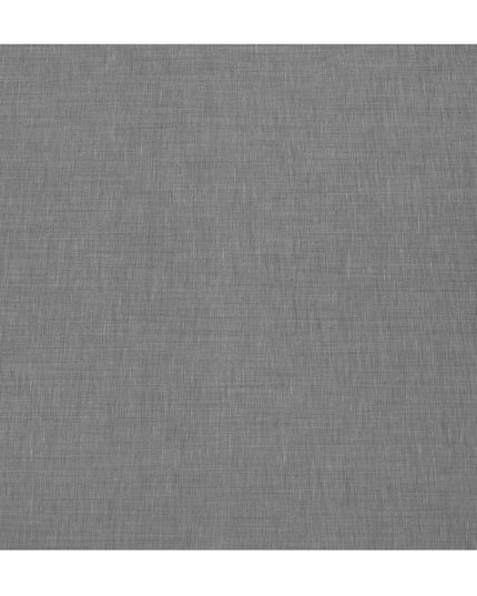 قماش كتان رمادي داكن مخلوط بتصميم سادة، عرض 140 سم، الهند - D25546