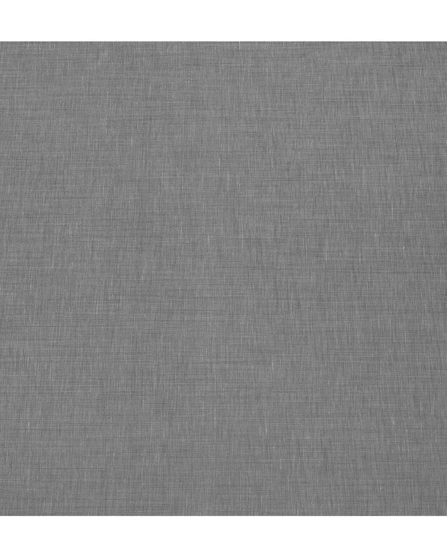 Slate Grey Blended Linen Fabric Plain Solid Design, 140 Cms Width, India-D25546