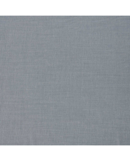 قماش كتان أزرق فولاذي مخلوط بتصميم سادة، عرض 140 سم، الهند - D25544