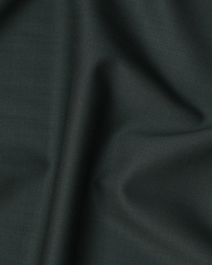Forest Green Solid Italian Wool Suiting Fabric, 150 Cms, Italy-D25142