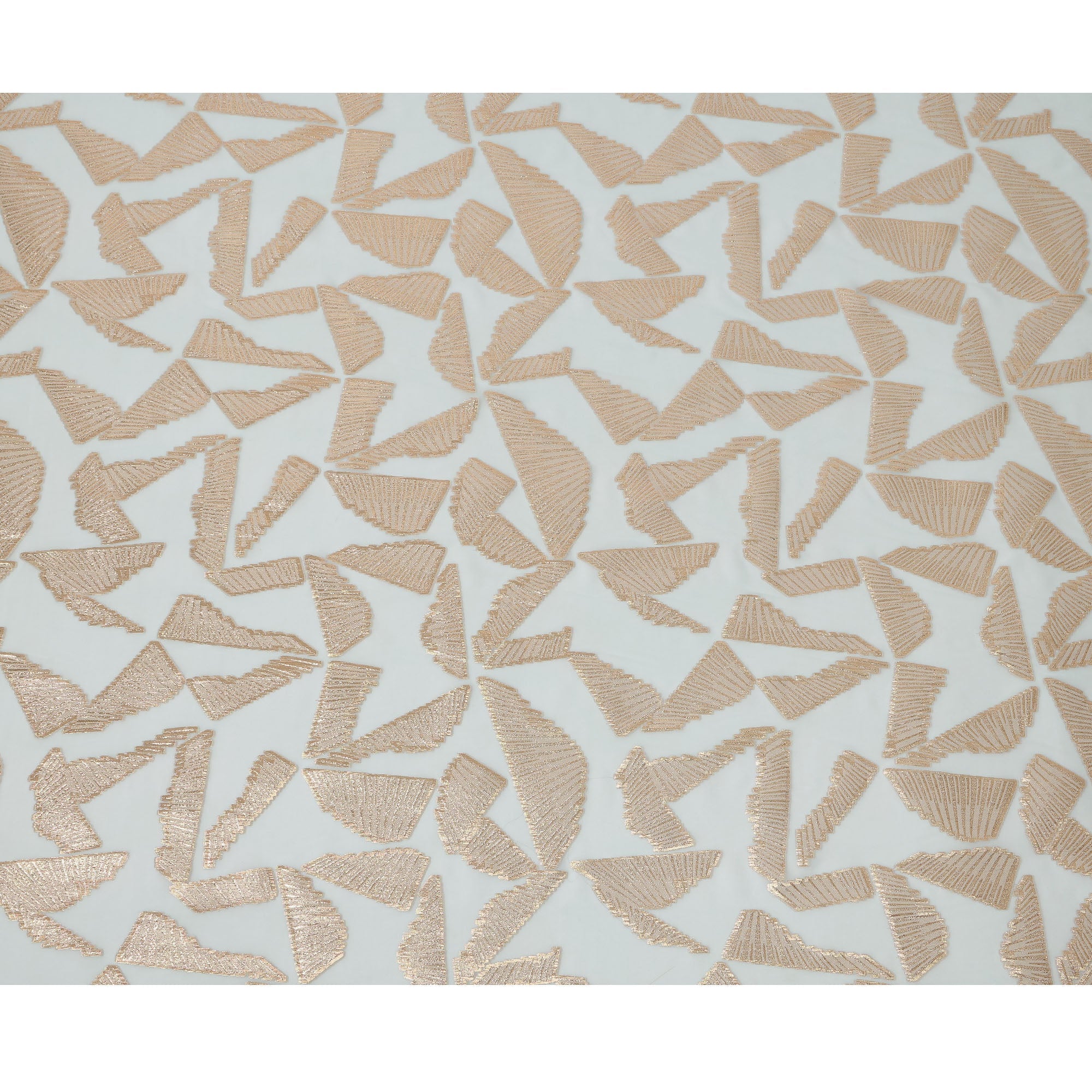 Light Blue Abstract Pattern Silk Chiffon Fabric with