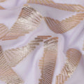 Lavender Abstract Pattern Silk Chiffon Fabric with Metallic Lurex, 110 Cms, South Korea-D25510