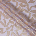 Lavender Abstract Pattern Silk Chiffon Fabric with Metallic Lurex, 110 Cms, South Korea-D25510