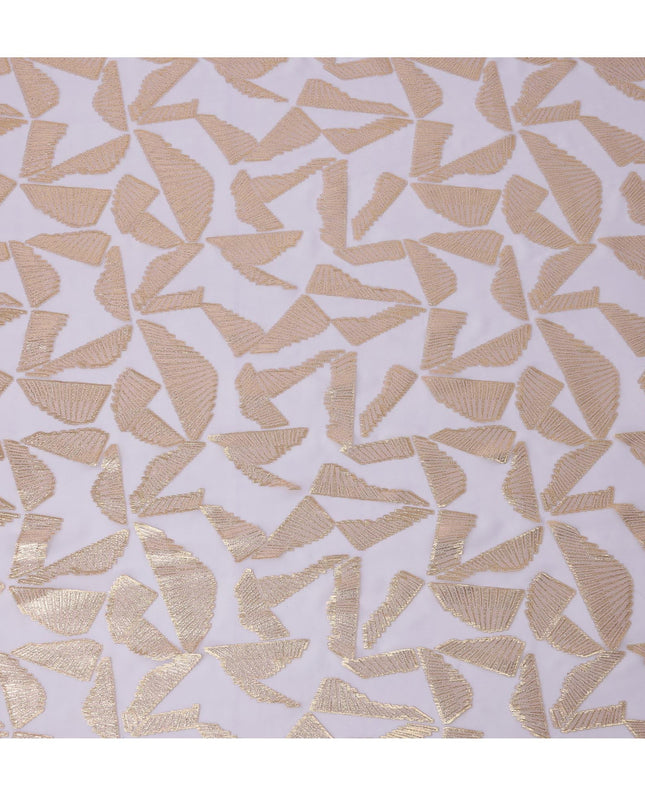 Lavender Abstract Pattern Silk Chiffon Fabric with Metallic Lurex, 110 Cms, South Korea-D25510