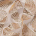 Beige Abstract Pattern Silk Chiffon Fabric with Metallic Lurex, 110 Cms, South Korea-D25509