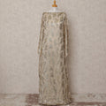 Beige Leaf Fransawi Silk Chiffon Dirac Lurex