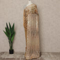 Antique Gold Silk Chiffon Saree - D31603