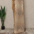 Antique Gold Silk Chiffon Saree - D31603