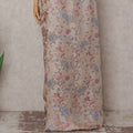 Blush Peach French Silk Chiffon Saree 5.5m
