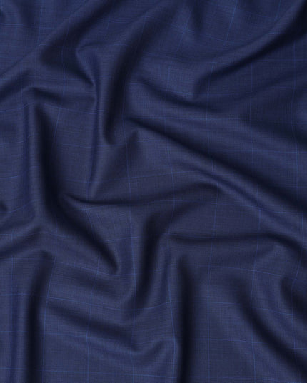 Super 130 Blue Italian Wool Suiting Fabric 150cm