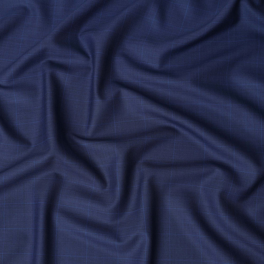 Super 130 Blue Italian Wool Suiting Fabric 150cm