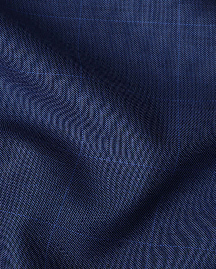 Super 130 Blue Italian Wool Suiting Fabric 150cm