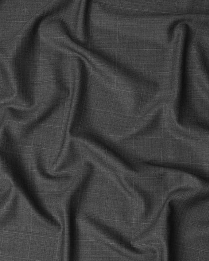 Super 130 Charcoal Italian Wool Suiting Fabric 150cm