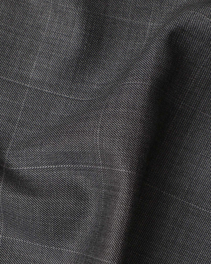 Super 130 Charcoal Italian Wool Suiting Fabric 150cm