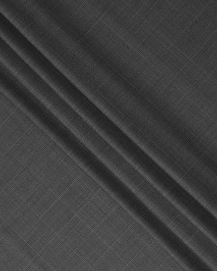 Super 130 Charcoal Italian Wool Suiting Fabric 150cm
