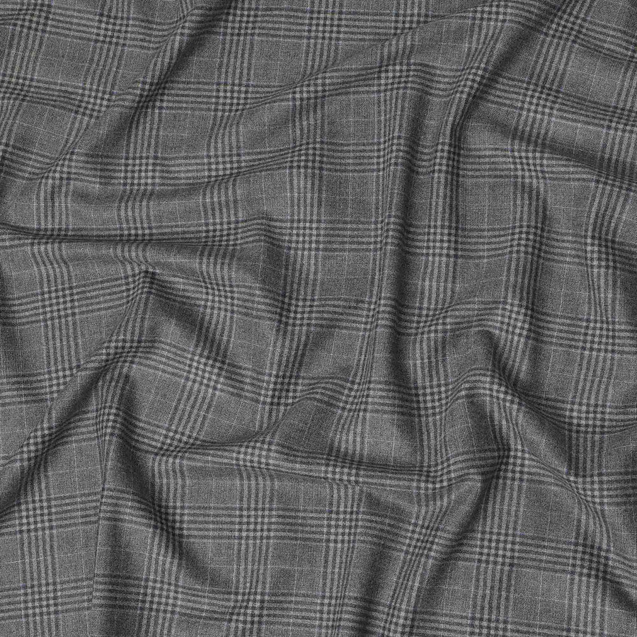 Super 120 Grey Italian Wool Suiting Fabric 150cm