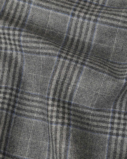 Super 120 Grey Italian Wool Suiting Fabric 150cm