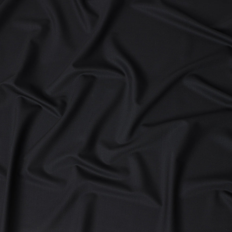 Super 150 Black Italian Wool Suiting Fabric 150cm