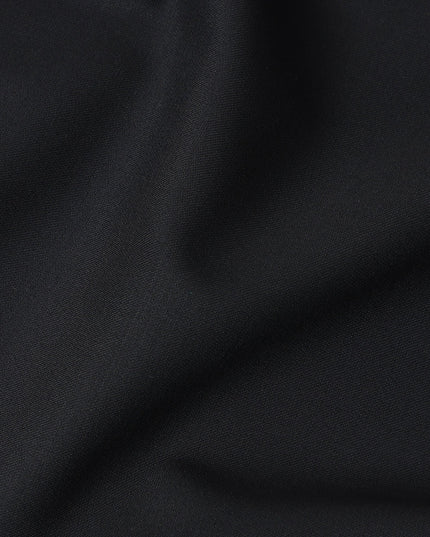 Super 150 Black Italian Wool Suiting Fabric 150cm