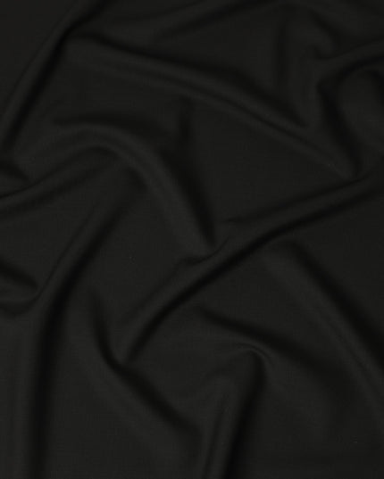 Super 130 Black Italian Wool Suiting Fabric 150cm