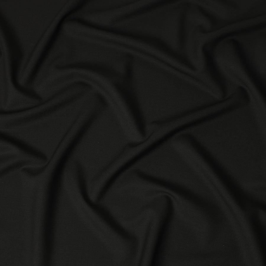 Super 130 Black Italian Wool Suiting Fabric 150cm