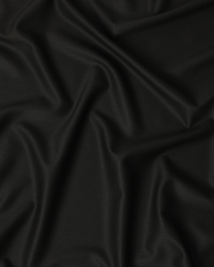 Super 150 Black Italian Wool Suiting Fabric 150cm