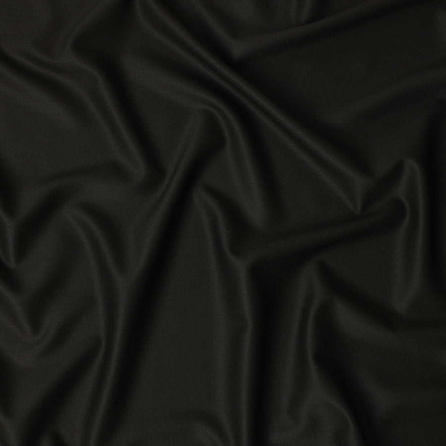Super 150 Black Italian Wool Suiting Fabric 150cm