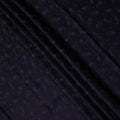 Dark Purple Floral Jacquard Pure Silk Satin Fabric with black base 140 Cms Width Made in China-D24914