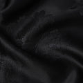 Black Floral Jacquard Pure Silk Satin Fabric 140 Cms Width Made in China-D24912