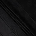 Black Floral Jacquard Pure Silk Satin Fabric 140 Cms Width Made in China-D24912