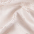 Soft Pink Floral Self-Design Pure Silk Satin Fabric 140 Cms Width Made in China-D24897