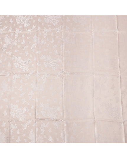 Powder Pink Pure Silk Satin Fabric with Subtle Metallic Finish, 140 Cms Width, China-D25341