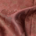 Rust Red Pure Silk Satin Fabric with Subtle Metallic Finish, 140 Cms Width, China-D25339