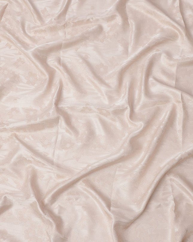 Blush Pink Pure Silk Satin Fabric with Subtle Metallic Finish, 140 Cms Width, China-D25331