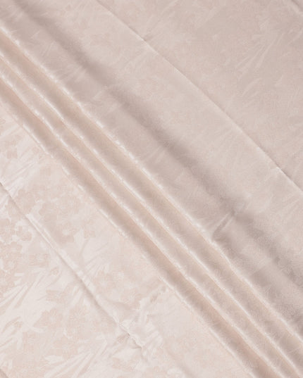 Blush Pink Pure Silk Satin Fabric with Subtle Metallic Finish, 140 Cms Width, China-D25331