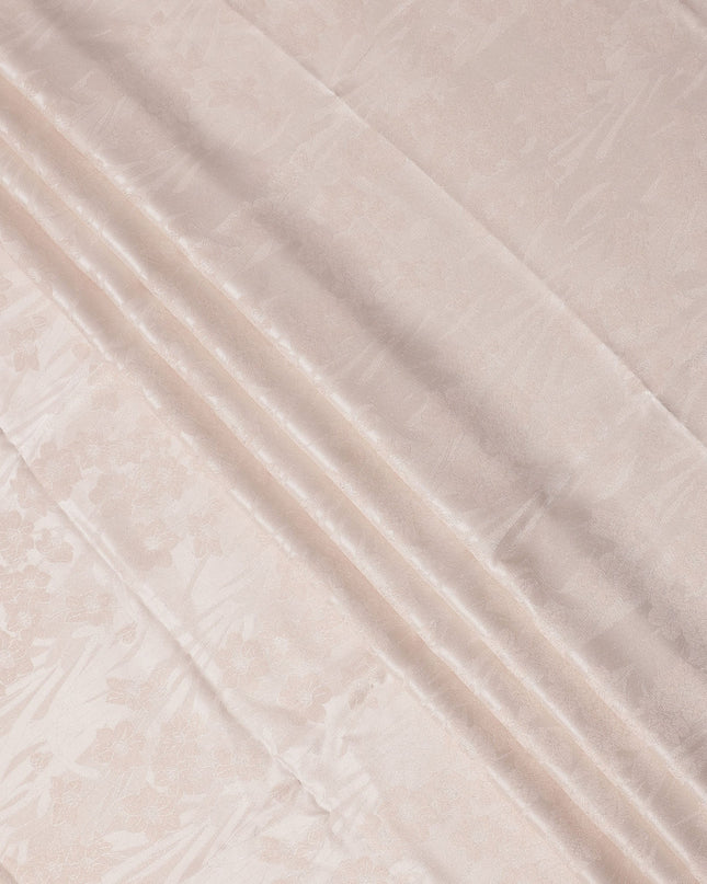 Blush Pink Pure Silk Satin Fabric with Subtle Metallic Finish, 140 Cms Width, China-D25331