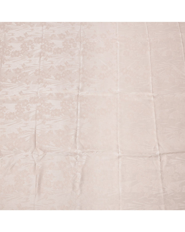 Blush Pink Pure Silk Satin Fabric with Subtle Metallic Finish, 140 Cms Width, China-D25331