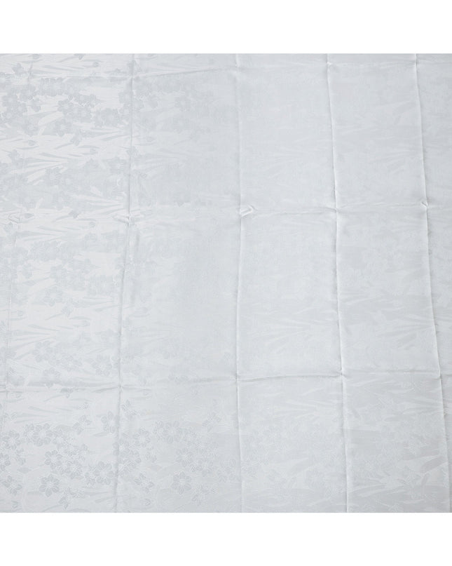 Silver Grey Pure Silk Satin Fabric with Subtle Metallic Finish, 140 Cms Width, China-D25332