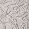 Pearl White Floral Self-Design Pure Silk Satin Fabric 140 Cms Width Made in China-D24894