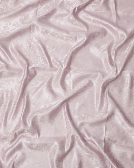 Light Pink Pure Silk Satin Fabric with Subtle Metallic Finish, 140 Cms Width, China-D25335