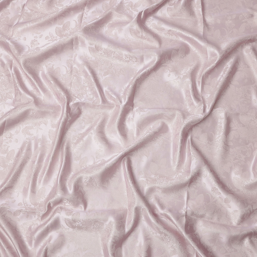 Light Pink Pure Silk Satin Fabric with Subtle Metallic Finish, 140 Cms Width, China-D25335